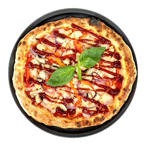 Spicy Nduja pizza with caramelised red onions and Kalamata olives